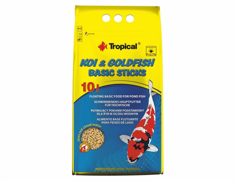Tropical Koi & Goldfish Basic Sticks 10L 