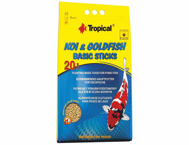 Tropical Koi & Goldfish Basic Sticks 20L 