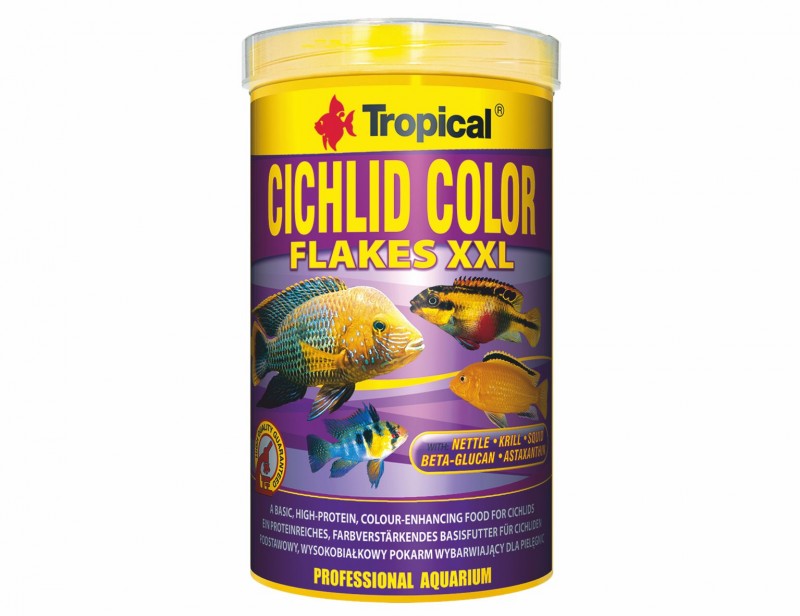 Tropical Cichlid colour flake 11L/2kg XXL