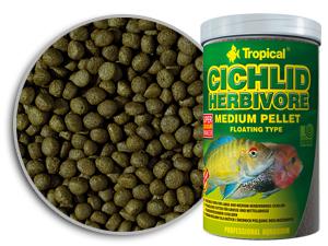 Tropical Cichlid Herbivore Medium Pellet 500ml