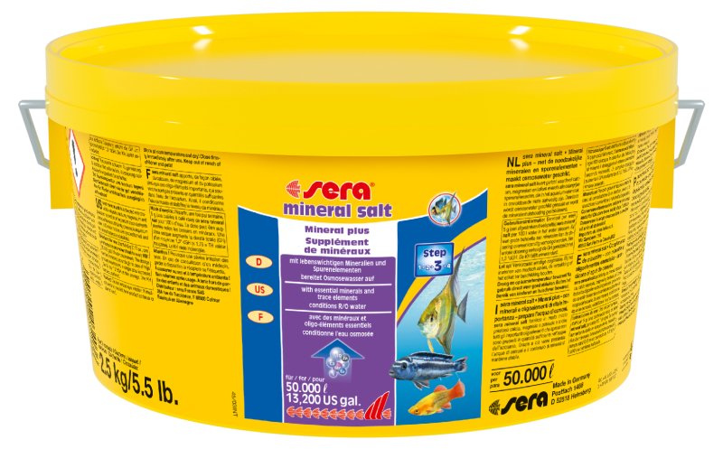 sera mineral salt 2,5kg / 50000L